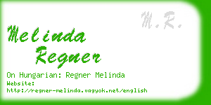 melinda regner business card